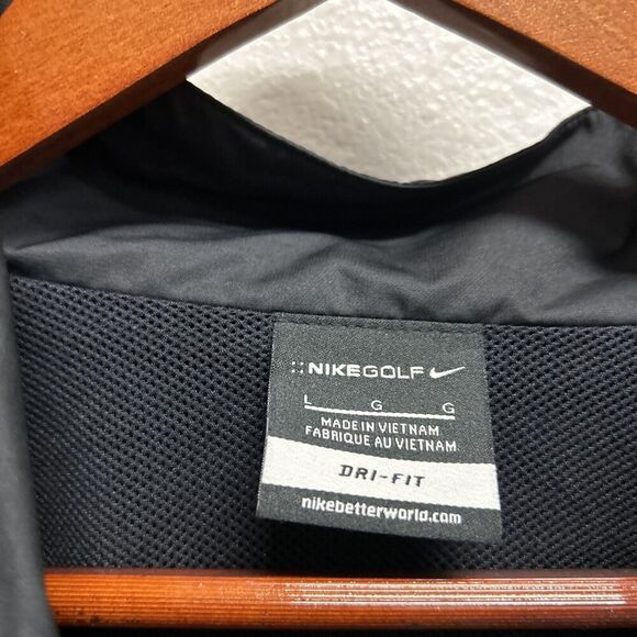 Nike Jacket Mens Large Black Dri-Fit Full Zip Windbreaker Gorpcore Y2K Stitch - Picture 2 of 15